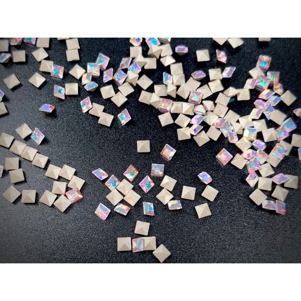 Crystal AB, Preciosa Czech MC Square Maxima Rhinestones Style 435-23-211