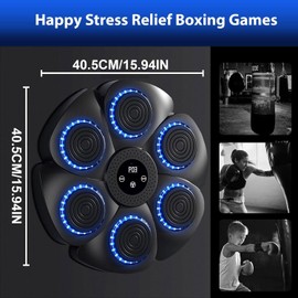 Music Bluetooth Boxing Machine, Electronic Music Boxing Machine, Smart Music Boxing Machine, Box Training Punch Equipment, Wall Target Boxing Machine, Wall Mounted Boxing Machine for Home Exercises,