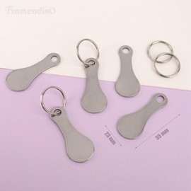 Framendino, 12 Pack Silver Quarter Keychain Metal Shopping Trolley Tokens Portable Key Ring for Men Women Cart Grocery