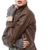 Nappaglo Women's Short Leather Fingerless Gloves Spring Summer Autumn Work