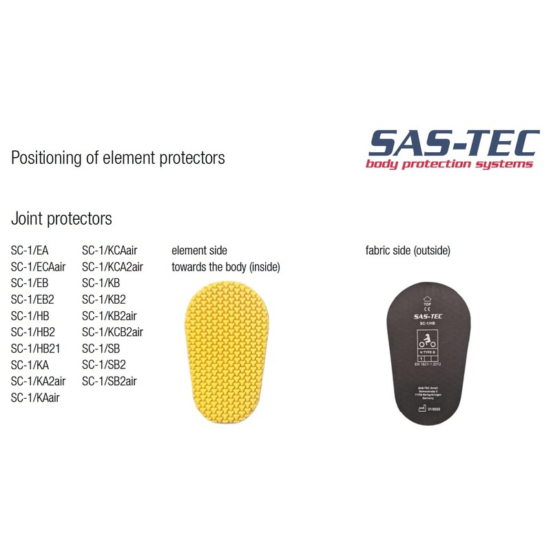 SAS-TEC Tripleflex Vented Side Cut CE UKCA Level 2 Flat