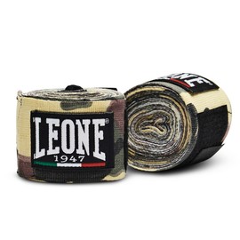 LEONE AB705/45CGR 1947 Boxing Bandage, Elastic Type, Closure, Advanced Sparring Size, 14.7 ft (4.5 m), Camo Green