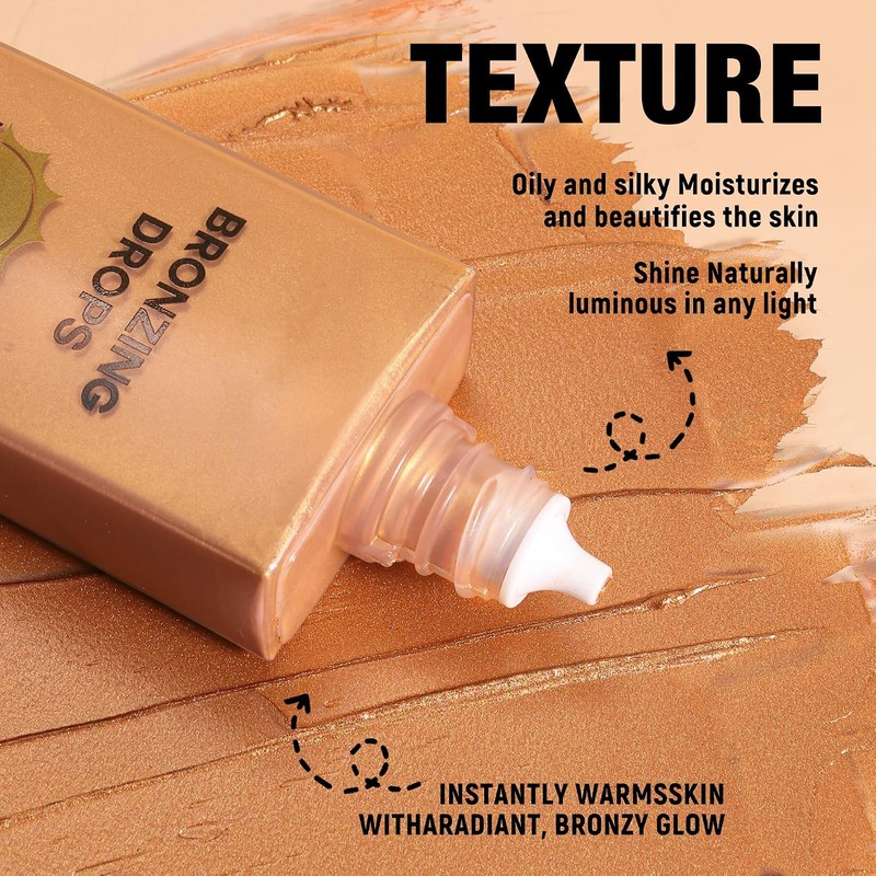 Loción Bronceadora para Cuerpo, Base Maquillaje Waterproof, 02