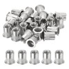 sourcing map 25Pcs Rivet Nuts Flat Head, 3/8" Stainless Steel