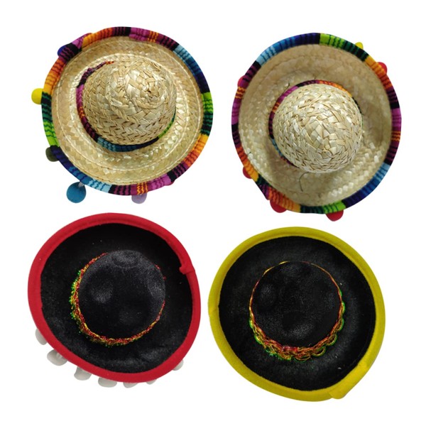 KONTONTY Lightweight Non-fading Sombrero Headband Mini Hat Hoop for Festival