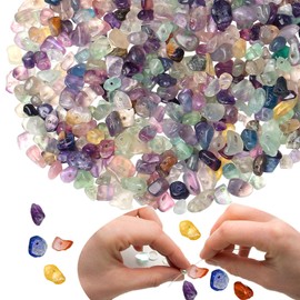 XIANNVXI Fluorite 400 Pieces Beads for Threading Crystals Beads Crystal Stones Beads for Bracelets Chains Earrings Jewellery Making Crafting Natural Irregular Drilled DIY Gemstones 5-8 mm