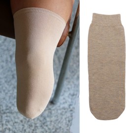 Amputee Sock, 5Pcs Soft Breathable High Elastic Cotton Below Knee BK Stump Shrinker Limb Compression Amputee Care Provide Warmth and Protection to Prosthetic Limb Portable Fine Knitting Stump(L)