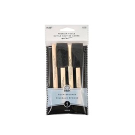 Plaid Foam Brushes 1-Inch, 44246 (4-Piece) , Black