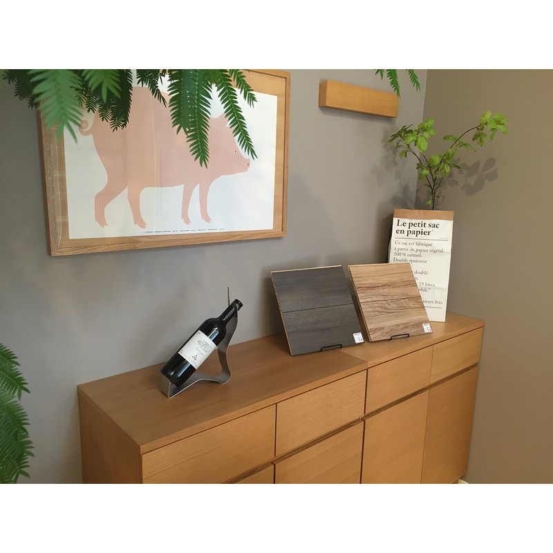 gakuryo Wine Holder Silver 50x200x275 mm Wave