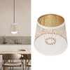 Lamp Shade E27 E26 White Carved Flower Pattern Iron Modern