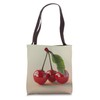 Cherry 2D Design - Cute Cherry Illustration Tote Bag