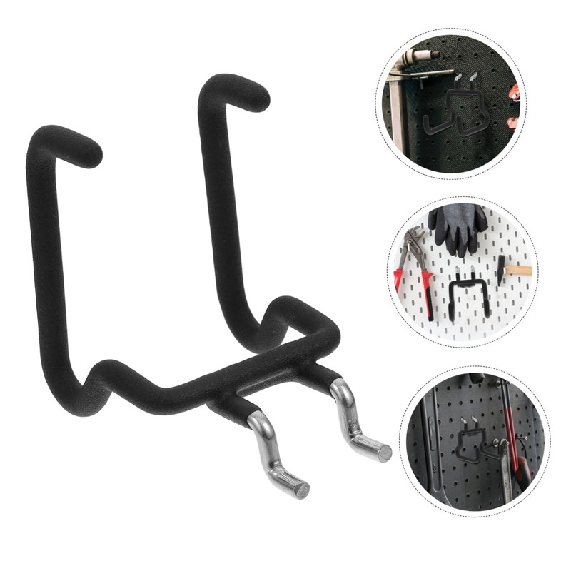 WOONEKY Durable Wall Hooks for Tools Accessories Garage Pegboard Hooks