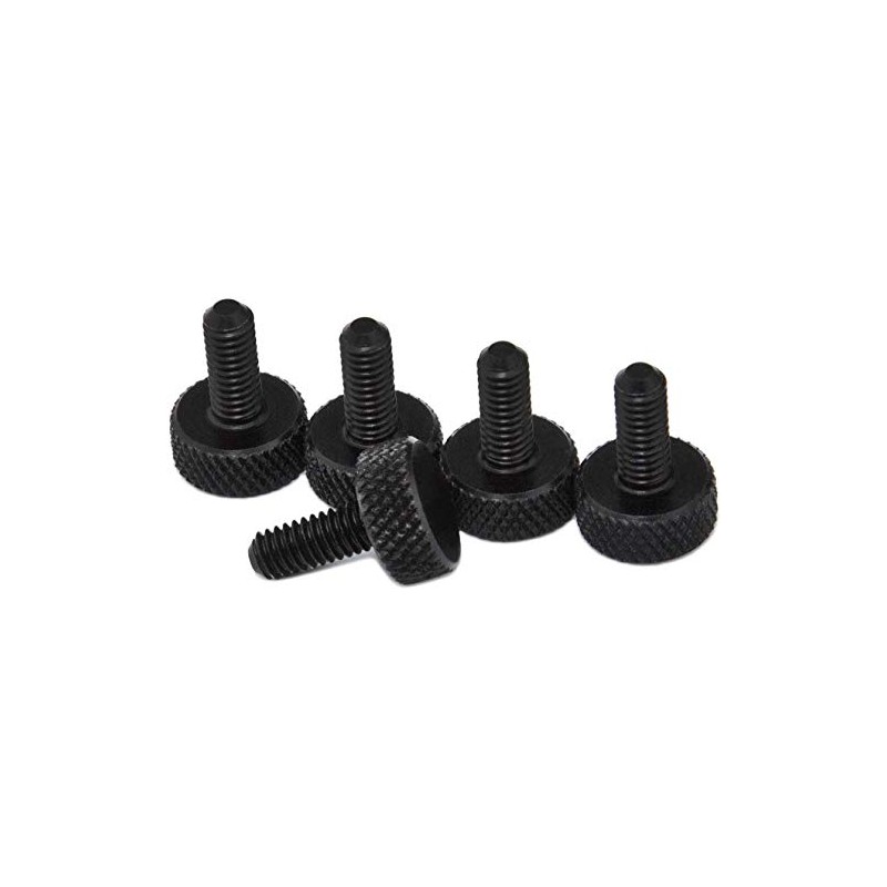 Precisiongeek - Flat Head Thumb Screws, 10mm Diameter (5, Aluminium