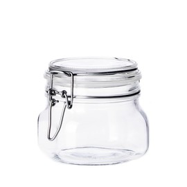 Borgonovo Primizie - Contenedor De Vidrio De 500 Ml. Cristalería Italiana Tarros con Tapa Hermética Recipiente de Almacenamiento Alimentos Para Especias