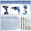 6 Pcs Four-Flute Sawtooth Eccentric Twist Drill Bit, Concrete and