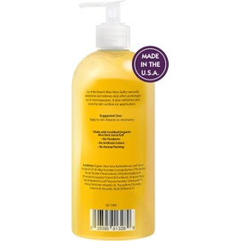 Lily Of The Desert Gelly Moisturizer - 99% Organic Aloe Vera Gel for Skin, After Sun Care with Aloe, Vitamin E Oil, and Vitamin C for Sunburn Relief, 16 Fl Oz