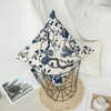 WCYYWGO Spring Throw Pillows Blue Flowers Leaves Pillow Cover Sofa