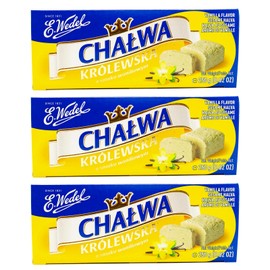 E.Wedel Halvah Krolewska Vanilla Flavor 250g (3 Pack) - Creamy Polish Delight | Sweet Vanilla Infusion | Irresistible Treat