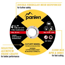 25 Pack - 4.5" 7/8" Arbor Cut Off Wheels for Metal, Premium Materials Stainless Steel Cutting Wheel, Thin Cut-Off Discs for Angle Grinder