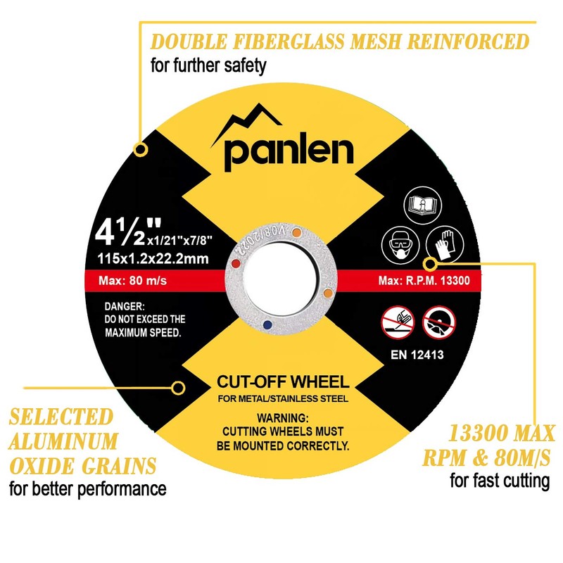 25 Pack - 4.5" 7/8" Arbor Cut Off Wheels for