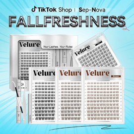 Velure Collection| Velure & DarkBrown Velure & Lightbrown Velure & One-Length Velure | Ultra-Dense, Waterproof, Long-Lasting Lashes | Venus | Natural Daily | Beginner-Friendly DIY Lashes for a Flawless Look | Trendy & Must-Have Clusters:_Only DarkBrown Velure Clusters 