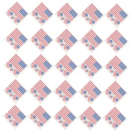TOVINANNA 25Pcs Festival Stickers Heart Shape American National Flag Stickers for Sports Events and Celebrations Easy to Use