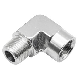 Goldpea Stainless Steel 304 Street Elbow 1/4" NPT Female x 1/4" NPT Male 90 Degree Elbow Forged Pipe Fitting 1pc