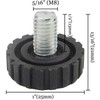 Suytvenxau 24 PCS M8 Screw On Furniture Glide Leveling Foot,