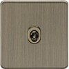 Knightsbridge 10AX 1G Intermediate Toggle Switch - Antique Brass