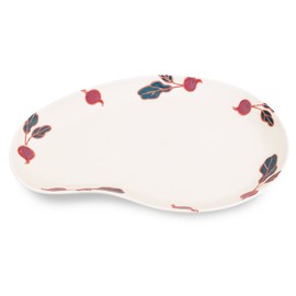 J-kitchens 178525 Kobosho Sho~ Plate Bean Large Fresh Art Radish Hasami Ware Made in Japan