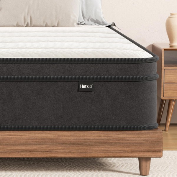 Hotkid,Queen Mattress,10 Inch High Density Foam Hybrid Mattresses in a