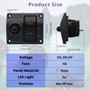 HUIXHAO 3-Way Bilge Pump Rocker Switch Panel 12V 24V,Automatic, Off,