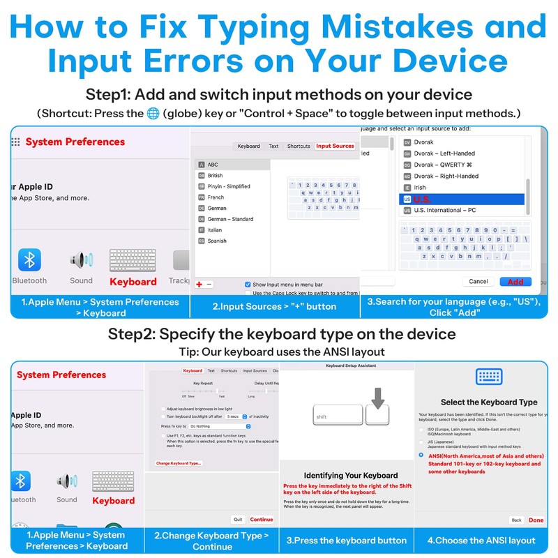 OMOTON Wired Keyboard for Mac Devices ONLY with Dual Interface,
