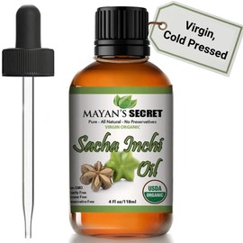 Pure Carrier and Essential Oils for Skin Care, Hair, Body Moisturizer for Face-Anti Aging Skin Care (Sacha Inchi Oil Organic, 4oz)