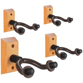 CAIHONG Guitar Holder for the Wall, Guitar Wall Mount Wood, Wall Mount Guitar, Guitar Wall Mount for Classical Guitar, Electric Guitar, Bass Guitar (Pack of 4)