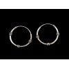 Boho Sterling Silver Bali Hoop 18 mm 3/4" Endless Oxidized