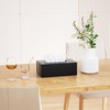JiaWei Tissue Box Cover Rectangular, Black Facial Tissue Box Cover
