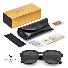 CARFIA Polarised Sunglasses Womens Mens Street Walk Style Summer Sun Shade Glasses, Grey Lens