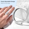 Womens Small V Letter Ring Jewelry for Girlfriend Sterling Silver