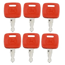 Ignition Key RE183935 RE71557 Key Replacement for J-OHN Deere Tractor 2038R 5320 3120 3320 3720 4210 4320 4510 4710 5045E 5103 5203 7130 7230 8330 7810 9510 and 4730(Pack of 6)