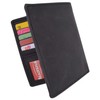 MARSHAL Mens RFID Blocking Bifold Hipster Hunter Leather Euro Credit