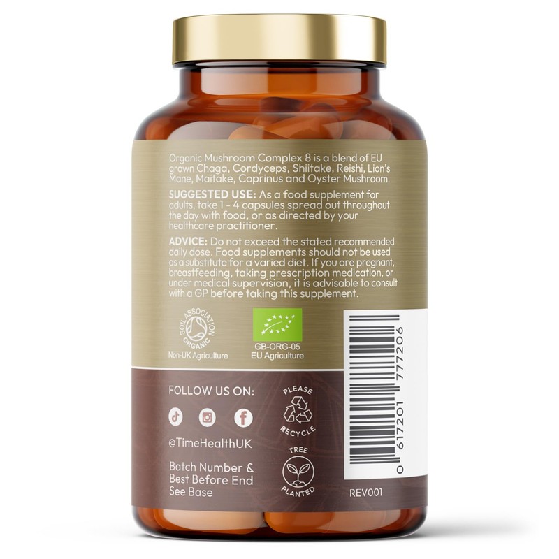 Mushroom Complex 8 | Organic | EU Grown | 616mg