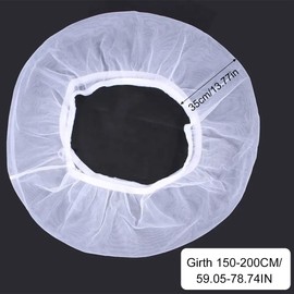 Bird Cage Cover, Adjustable Bird Cage Net, Cage Cover Ventilated, Covers for Bird Cages, Bird Cage Protective Net Mesh Skirt, Bird Cage Cover Cage for Bird Feed, Small Animals, XL (White)