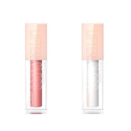 Maybelline New York - 2 Pieces Lip Gloss Moisturising and Instant Shine - Enriched with Hyaluronic Acid - Lifter Gloss - Colours: 001 Pearl + 003 Moon