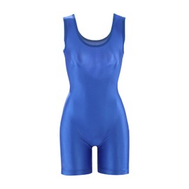 Matman Edge Wrestling Singlet Women's Spandex Weightlifting Solid Color (Royal, Medium)