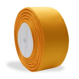 Cinta de grogrén dorada de 2 pulgadas, rollo de 25 yardas, perfecto para manualidades, decoración de bodas, accesorios para el cabello, lazos, baby shower, costura, paquete de regalo, envoltura de