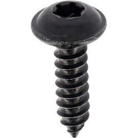 RLX Torx Large Round Head Sheet Metal Screws in Bag 4.2 mm x 16 mm, NFE 25-655, Black Zinc, Pack of 30