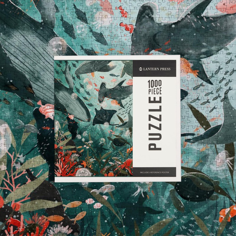 Lantern Press 1000 Piece Jigsaw Puzzle, Under The Sea