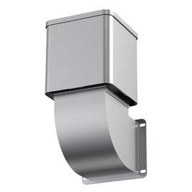 Dryer Vent Cover Outside, Fits for 4" Tube, Ultra-durable Alloy Dryer Vent Box, Dryer Vent Cover Outdoor Recessed, Backflow Prevention Design Dryer Vent Kit