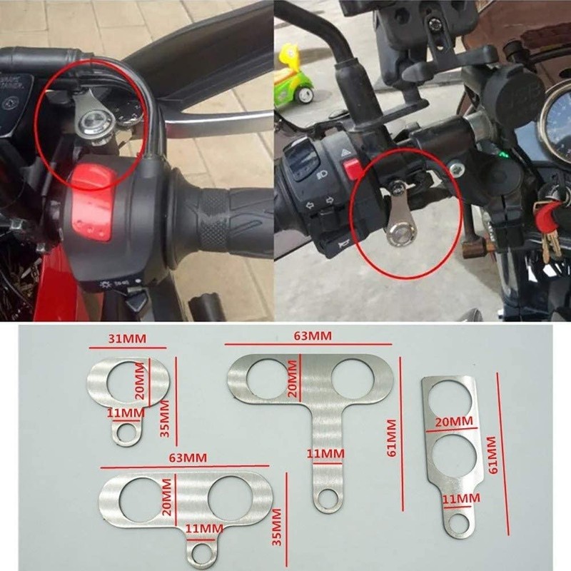 RUNCCI-YUN Pack of 2 12 V LED Motorcycle Switch Motorcycle